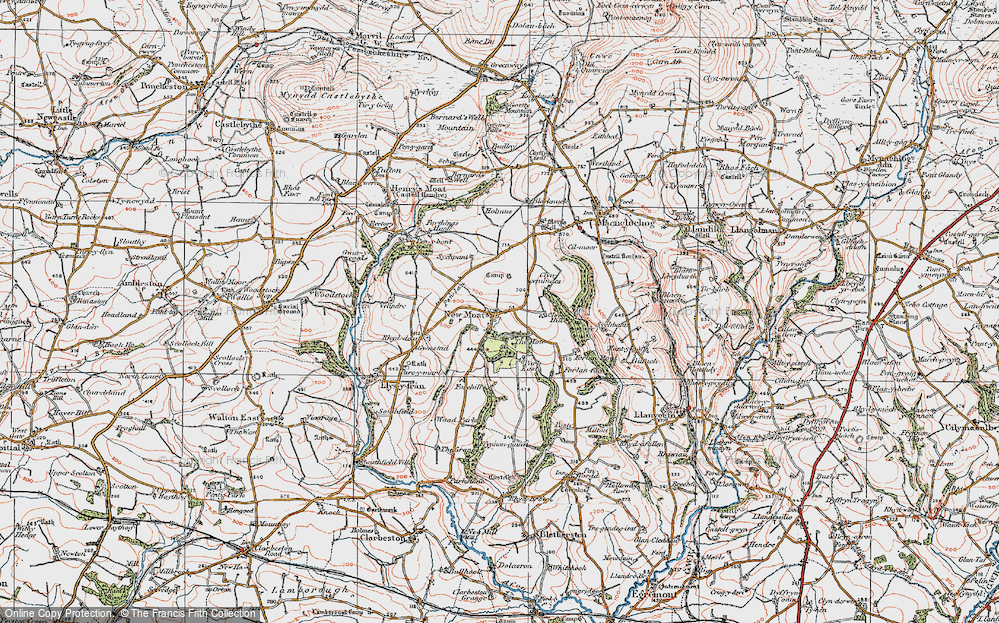 Old Map of New Moat, 1922 in 1922