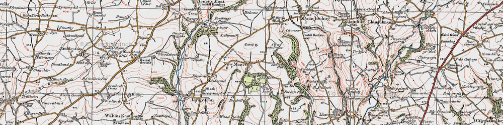 Old map of New Moat in 1922