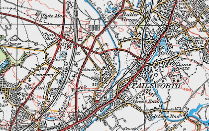 Old map of New Moston in 1924