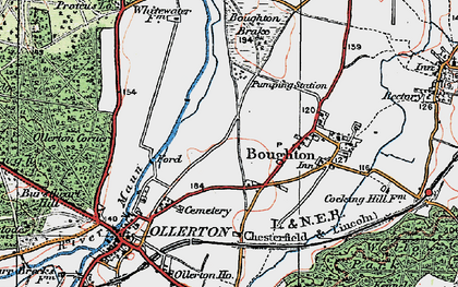 Old map of Boughton Brake in 1923
