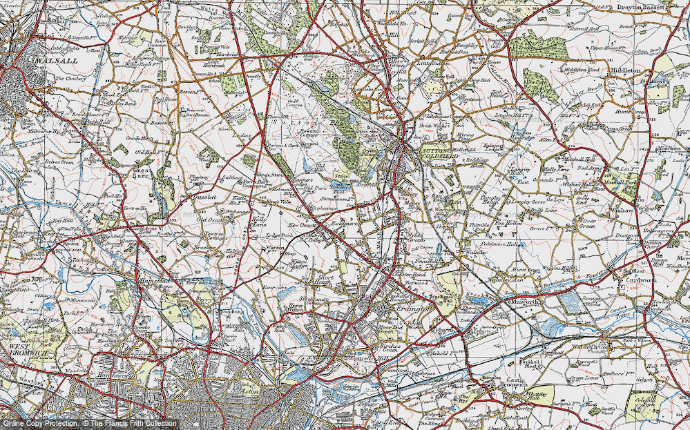 Old Map of New Oscott, 1921 in 1921