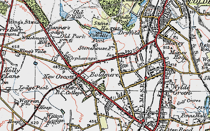 Old map of New Oscott in 1921