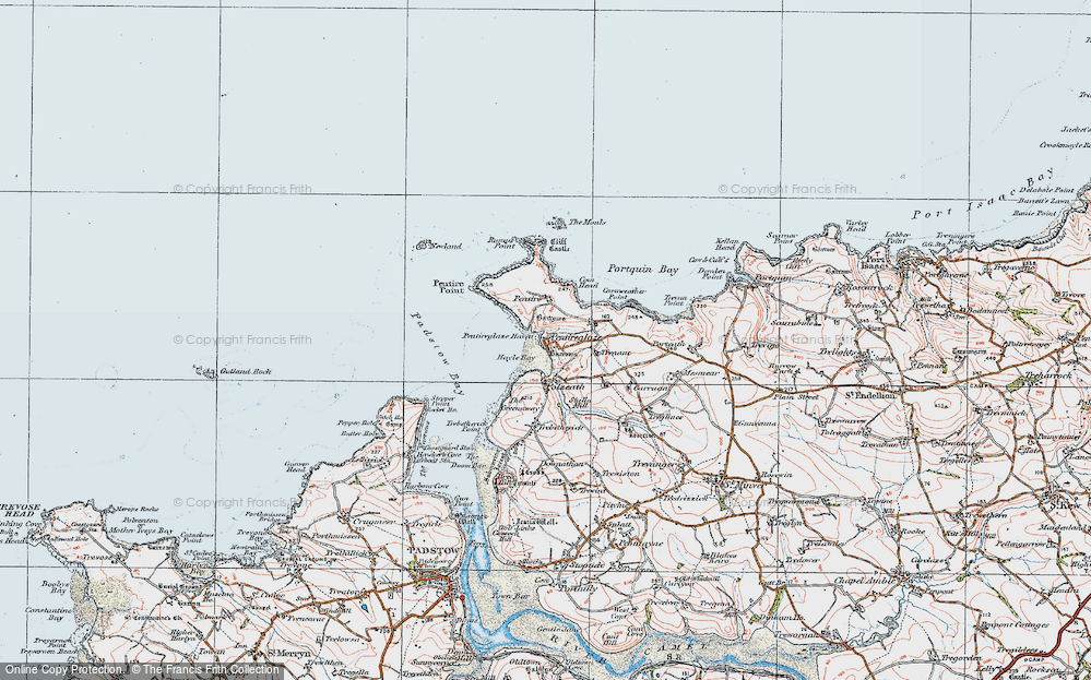 Old Map of Historic Map covering Trenant in 1919