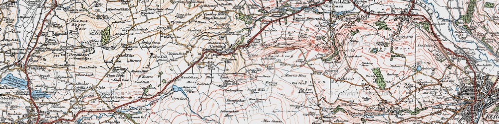 Old map of Bare Hill in 1925
