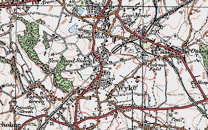 Old map of New Road Side in 1925