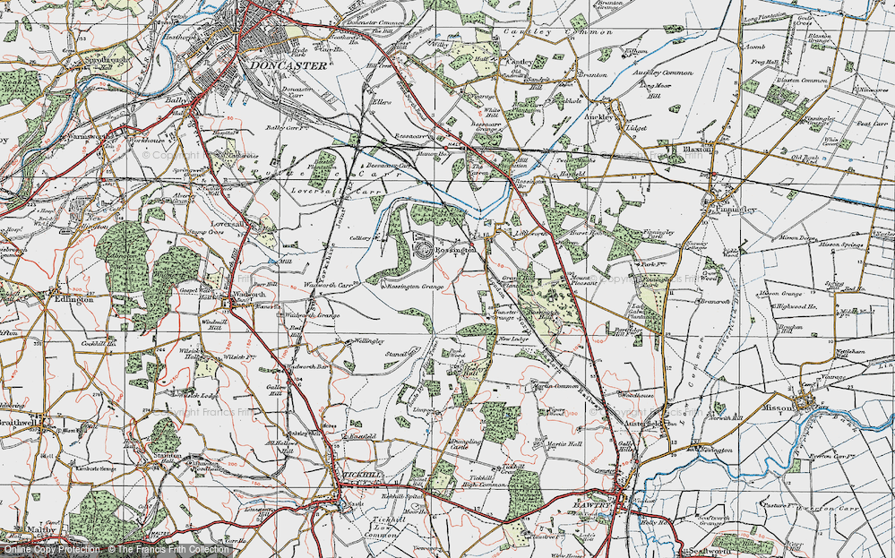 Old Map of New Rossington, 1923 in 1923