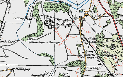 Old map of Bawtry Forest in 1923