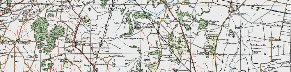 Old map of New Rossington in 1923