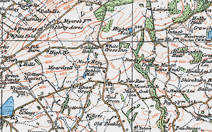 Old map of New Row in 1924