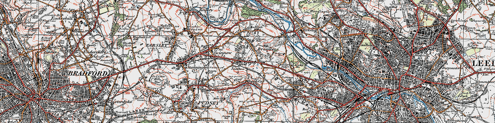 Old map of New Scarbro in 1925