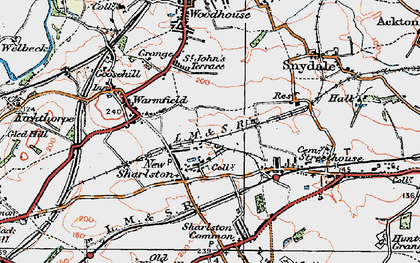 Old map of New Sharlston in 1925