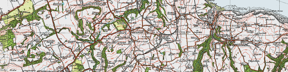 Old map of New Skelton in 1925