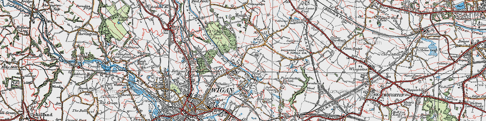 Old map of New Springs in 1924