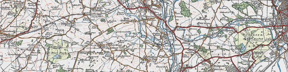 Old map of New Stanton in 1921