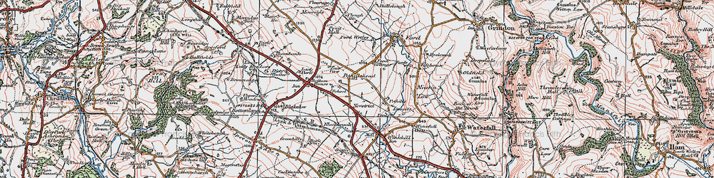 Old map of New Street in 1921