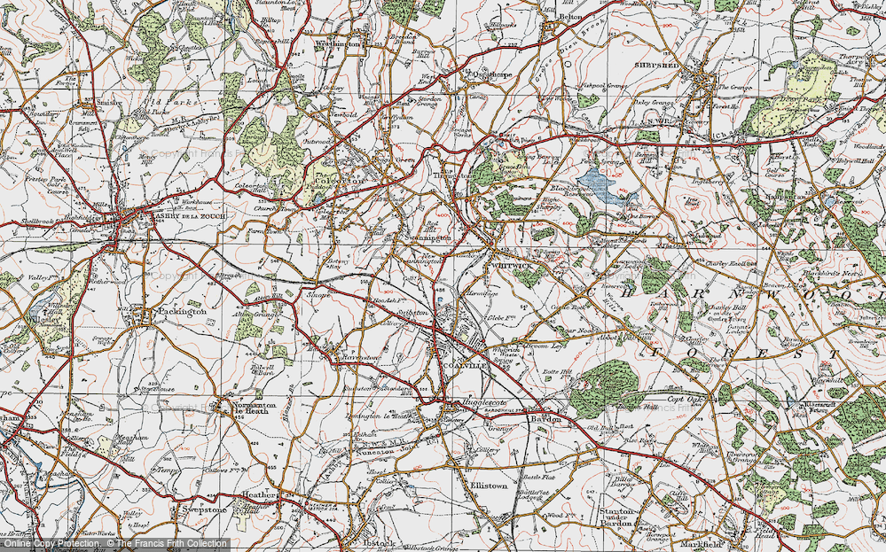 Old Map of New Swannington, 1921 in 1921