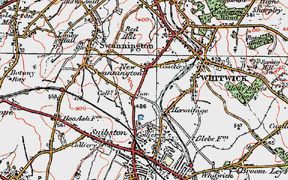 Old map of New Swannington in 1921