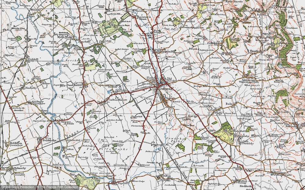Old Map of Historic Map covering Thorpefield in 1925