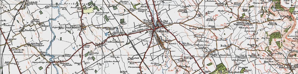 Old map of Thorpefield in 1925