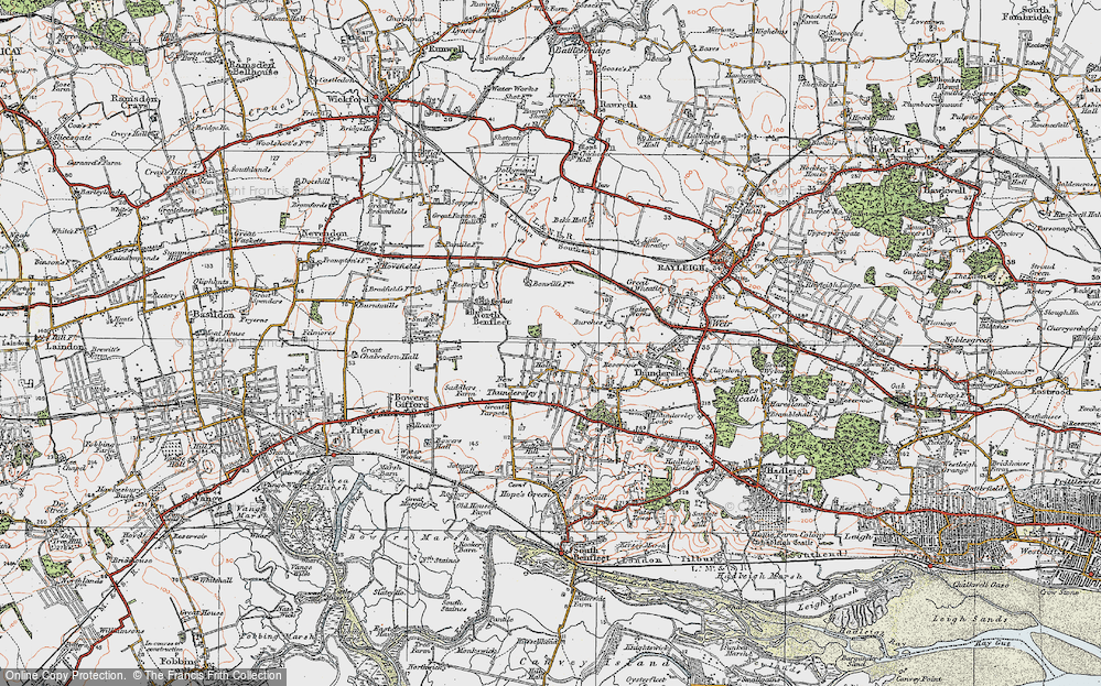 Old Map of New Thundersley, 1921 in 1921