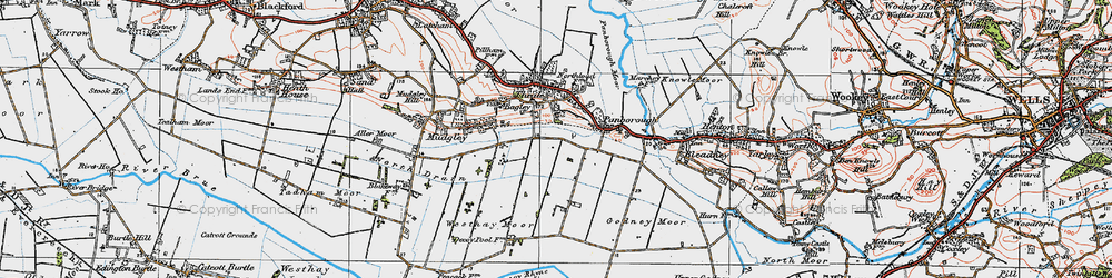 Old map of New Town in 1919