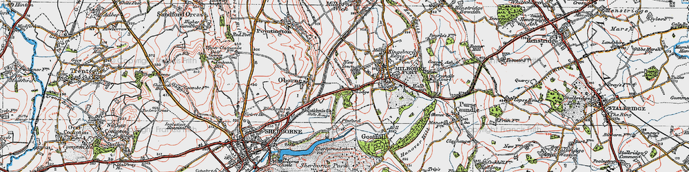Old map of New Town in 1919