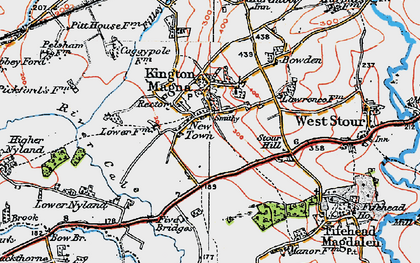Old map of New Town in 1919