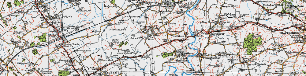 Old map of New Town in 1919