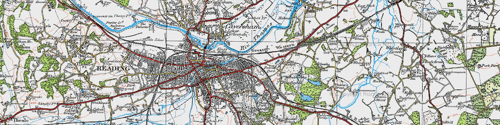 Old map of New Town in 1919