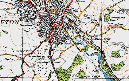 Old map of Someries Castle in 1920
