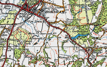 Old map of New Town in 1920