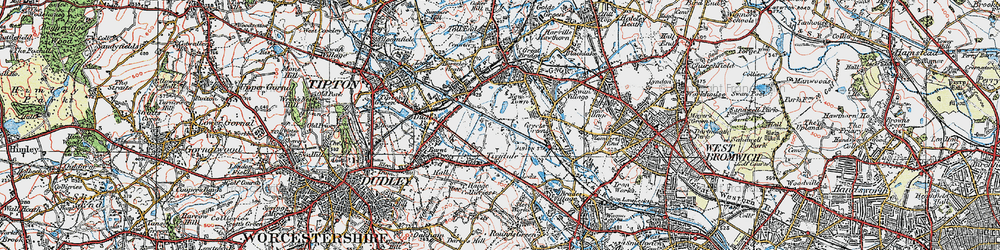 Old map of New Town in 1921