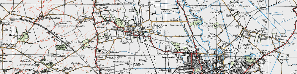 Old map of New Village in 1924