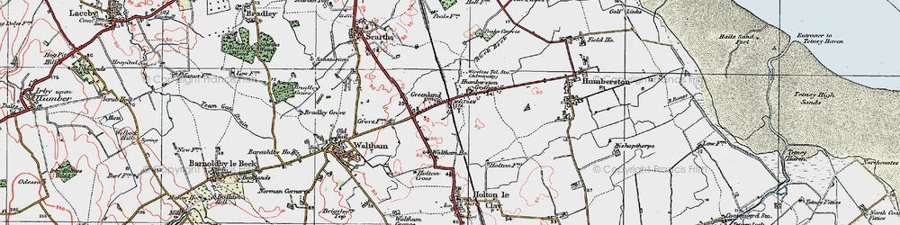 Old map of New Waltham in 1923
