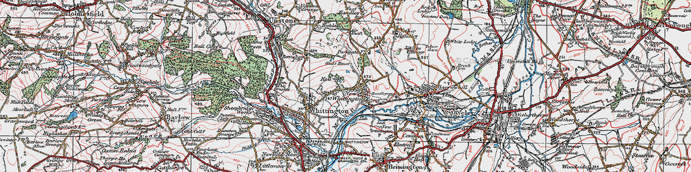 Old map of New Whittington in 1923