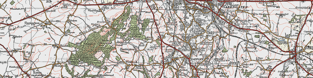Old map of New Works in 1921