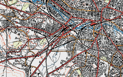 Old map of New Wortley in 1925