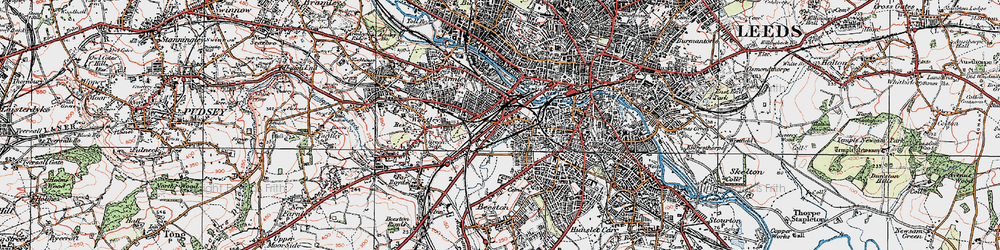 Old map of New Wortley in 1925