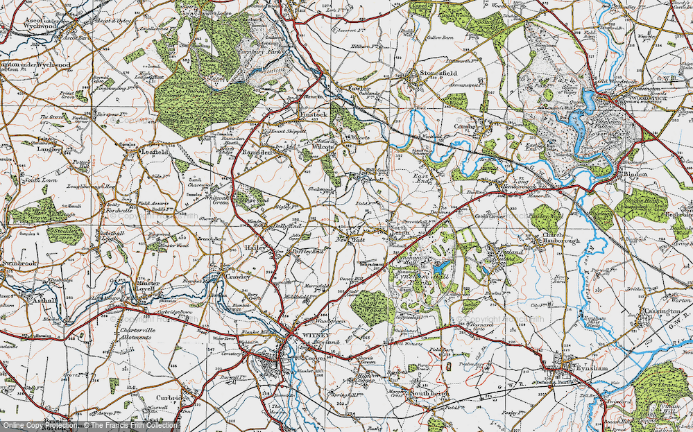 Old Map of New Yatt, 1919 in 1919