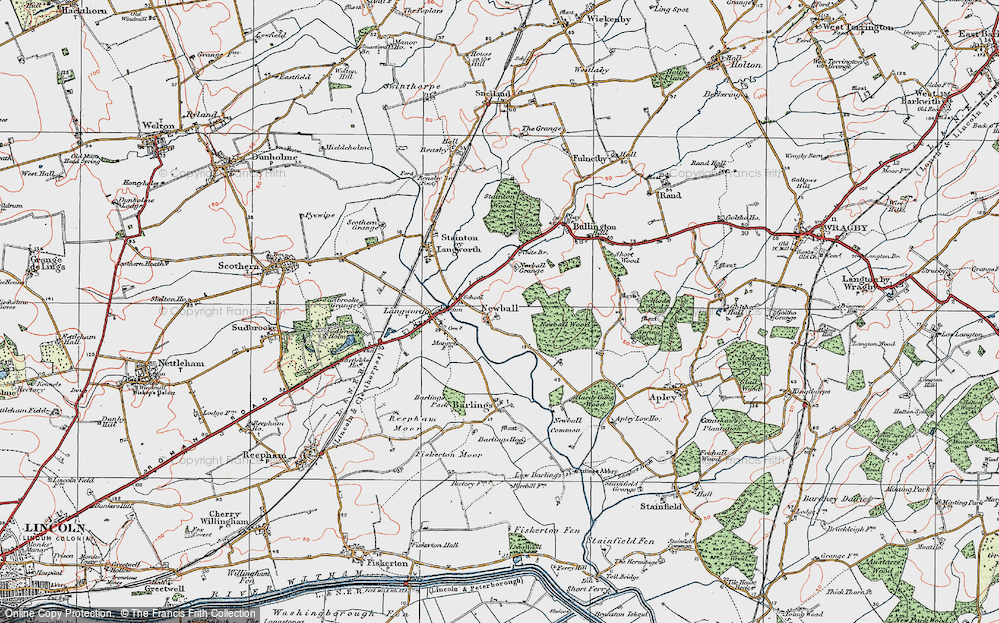 Old Map of Newball, 1923 in 1923