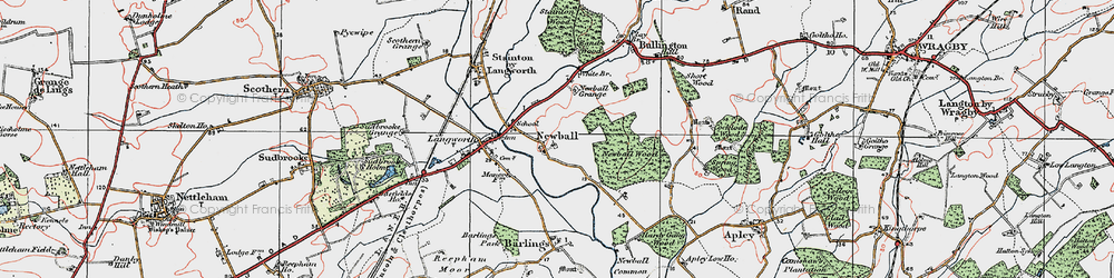 Old map of Newball in 1923
