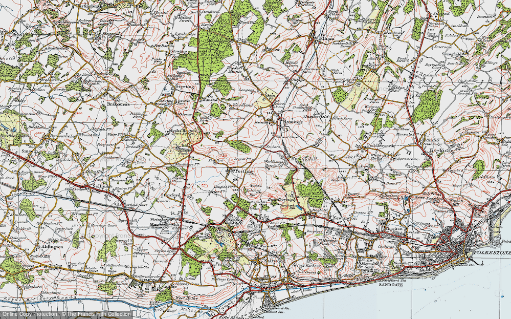 Old Map of Newbarn, 1920 in 1920