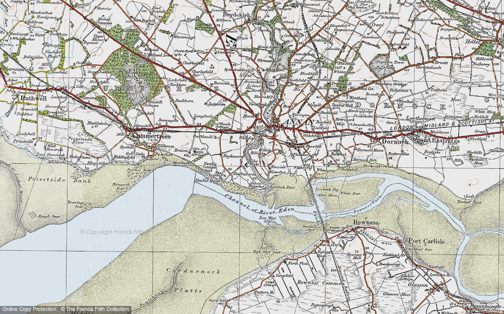 Old Map of Historic Map covering Barnkirk Point in 1925