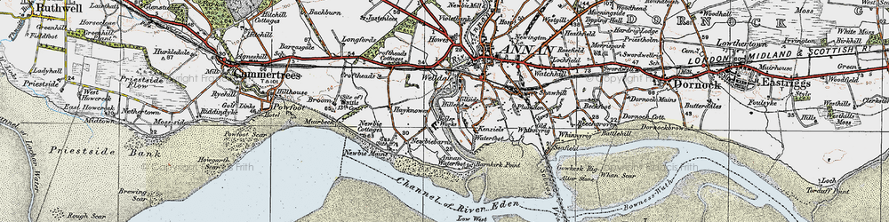 Old map of Barnkirk Point in 1925