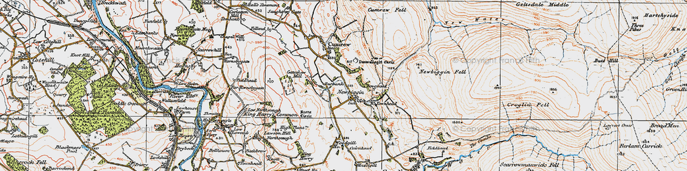 Old map of Bove Wood in 1925