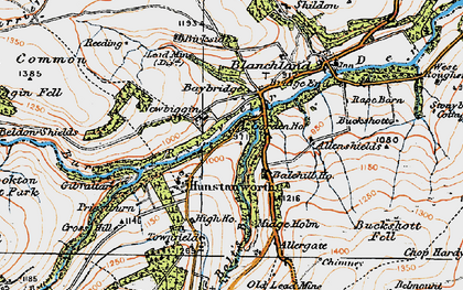 Old map of Allenshields in 1925
