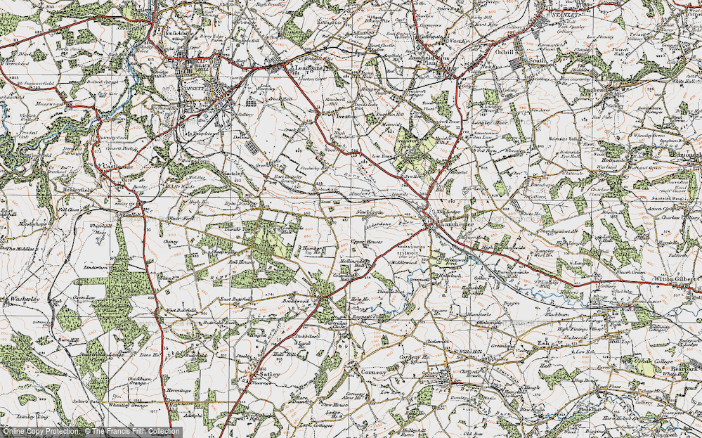 Old Map of Newbiggin, 1925 in 1925