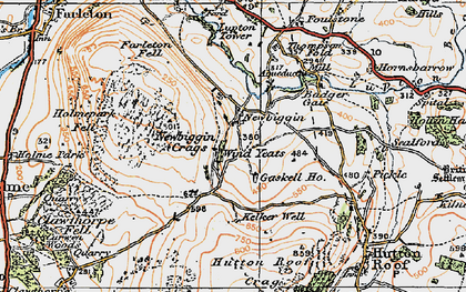 Old map of Whin Yeats in 1925