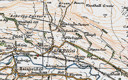 Old map of Newbiggin in 1925