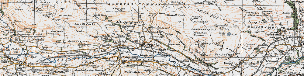 Old map of Newbiggin in 1925